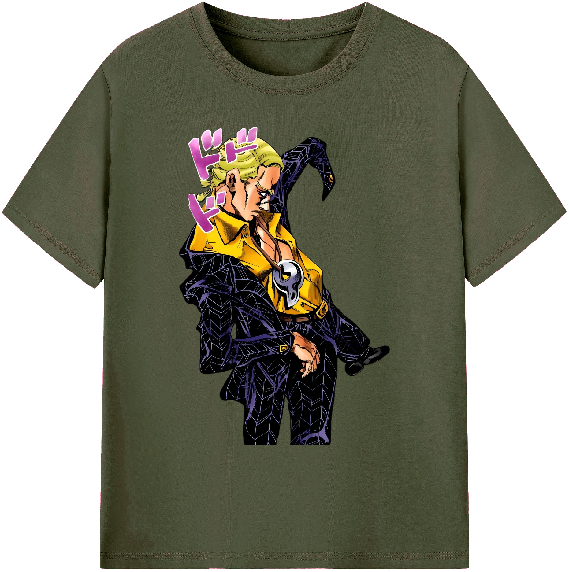 （画像用） ジョジョの奇妙な冒険 プロシュート JoJo's Bizarre Adventure Prosciutto 綿100％ メンズ半袖Tシャツ｜肌触りやわらか＆通気性